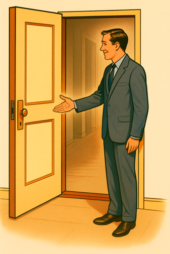 Illustration of Cyber 2.0 opposite approach allowing exit