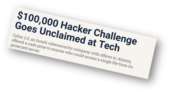 Hacker Challenge banner showing duration and prize